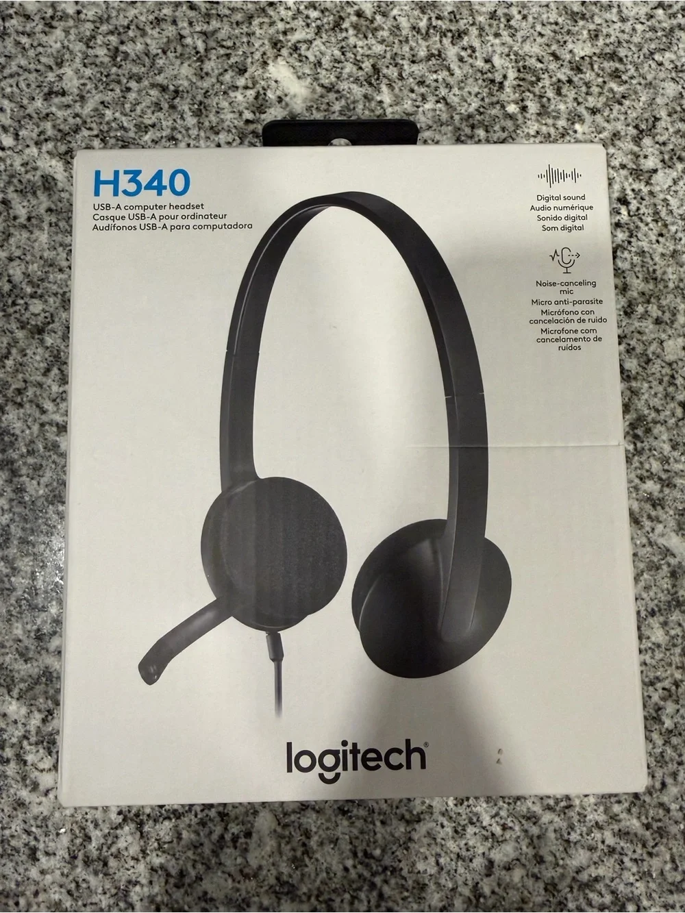 Logitech H340 Wired USB Headset in Black